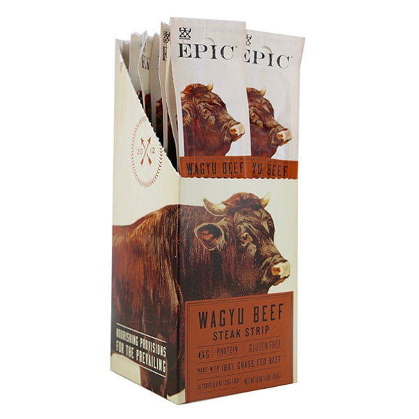 Epic Wagyu Beef Steak Strips 0.8 oz Pack of 20