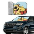 thumbnail image 4 of Calvin And Hobbes Car Windshield Sun Shade Auto Front Window Sunshade Cover Car Visor For Car Truck Suv Small, 4 of 9
