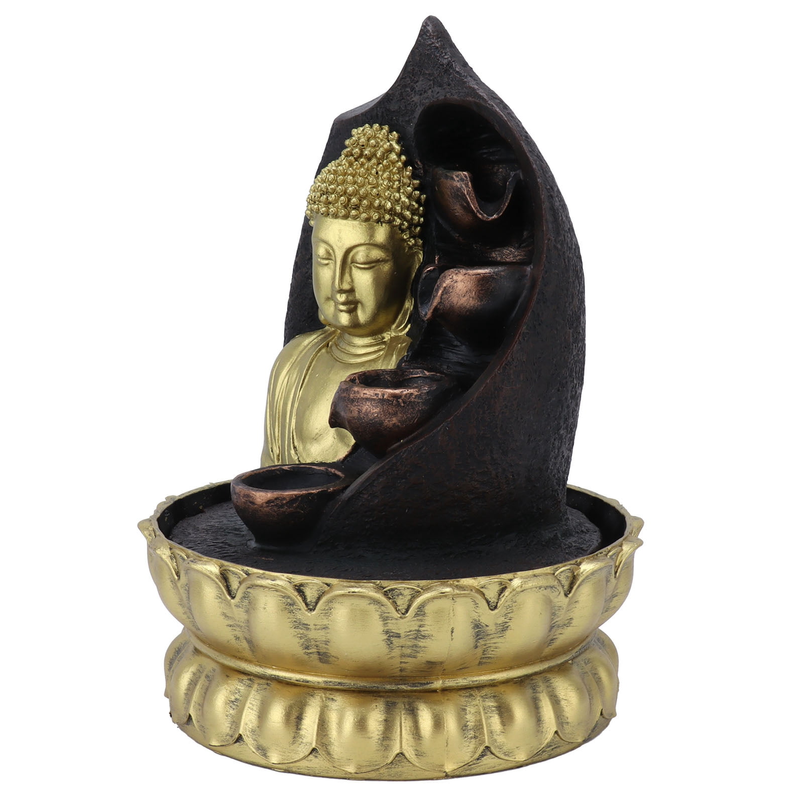 Desktop Fountain,Resin Buddha Statue Water LED Tabletop Fountain Buddha Fountain Stylish and Modern
