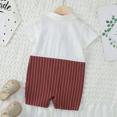 

Quealent Baby Bodysuit Baby Boys Pure Color Cotton Short Long Sleeve Polo Bodysuit 9 Months