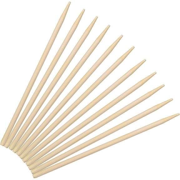 Premium 7 Inch Bamboo Skewers 5mm Thick Long Semi-point Caramel Candy Apple Corn Dog Sticks 100 Counts-MSL169