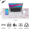 thumbnail image 5 of 31.5x11.8in Pink Gold Marble Mouse Pad - Large Desk Mat & Laptop Protector for Cute Pink Office Accessories, 5 of 7
