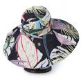 thumbnail image 4 of YAYUBA Super Wide Brim Sun Hat for Women Packable Reversible Double Side Wear Hats Summer Beach Bucket Cap,Black, 4 of 4
