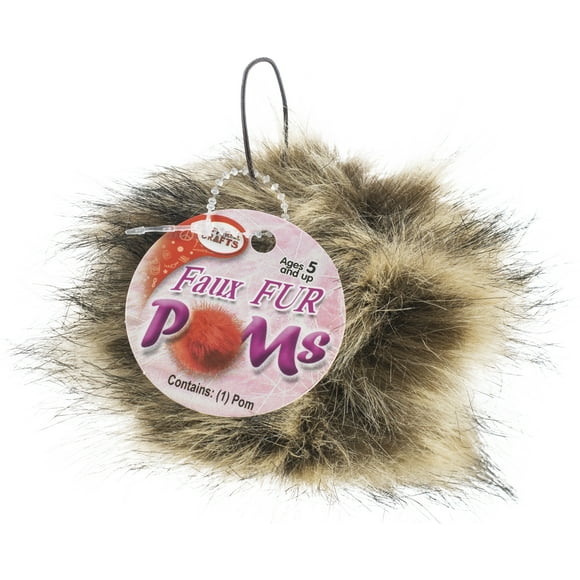 Pepperell Braiding Faux Fur Pom With Loop-Shepherd