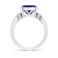 thumbnail image 2 of ANGARA Lab Grown 2.35 Ct Cushion Sapphire Solitaire Ring for Women in 14K White Gold (Size-8mm) | September Birthstone, Anniversary, Jewelry Gift for Women | Lab-Grown Blue Sapphire Ring, 2 of 8