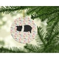 thumbnail image 2 of Hampshire Pig Christmas Ceramic Ornament 2.8 in x 2.8 in, 2 of 3