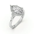 thumbnail image 2 of Bow Jewel 1.7 Ct Lab Created Diamond Ring - 14K White Gold Plated Marquise Cut Engagement Ring - Distinctive Proposal Ring - Elegant Wedding Jewelry for Her, 2 of 2