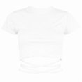thumbnail image 4 of Rhuody Women'S Tops, Tees & Blouses Short Sleeve Tee Solid Color Slim Fit Crop Tops Wear White, 4 of 4