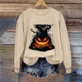 thumbnail image 5 of Sweatshirts for Women Halloween Printed Long Sleeve Hooded Hoodie, 5 of 6