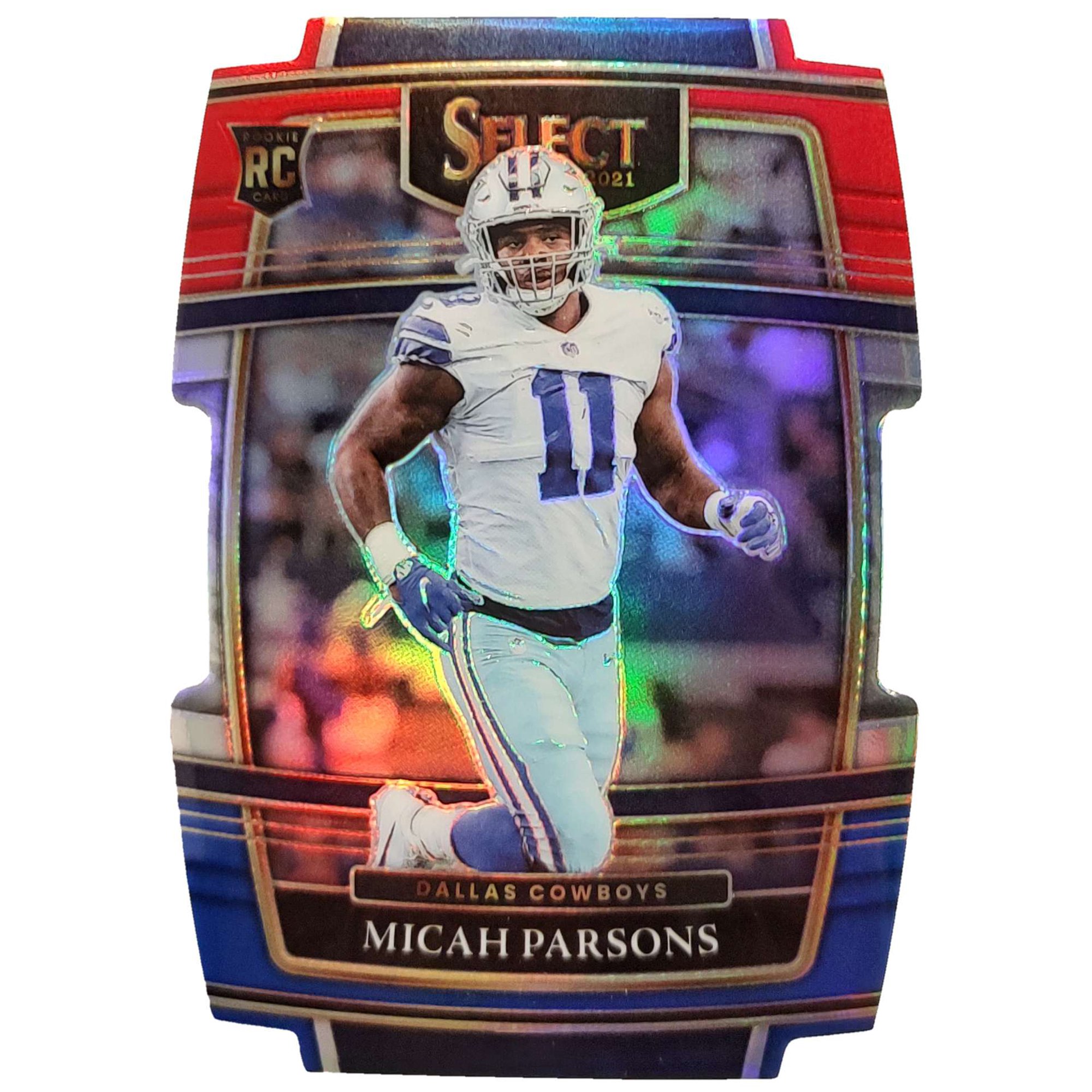 2021 Select NFL Micah Parsons Die Cut Black Gold Concourse Prizm