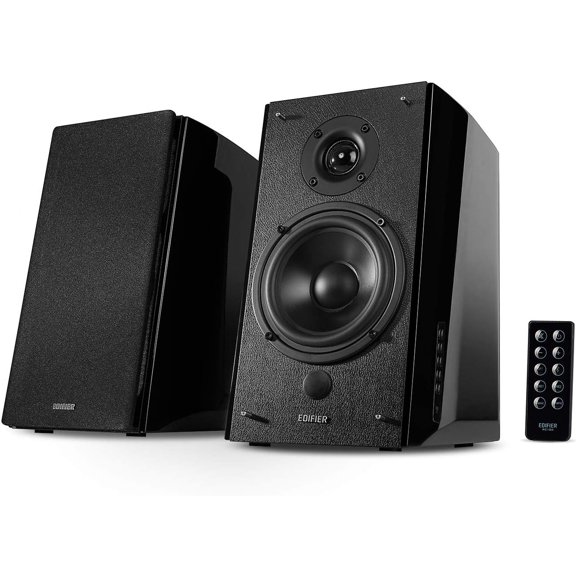 Restored Edifier R2000DB Powered Bluetooth Bookshelf Speakers - Near-Field Studio Monitors - Optical Input - 120 Watts RMS,Black (Refurbished)