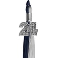 thumbnail image 5 of Endea Graduation Dark Navy Blue/Grey Graduation Tassel with Silver Date Drop, 5 of 10
