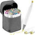 thumbnail image 1 of Ohuhu Double Tipped Alcohol Brush Markers Set of 48 Colors, 1 of 1