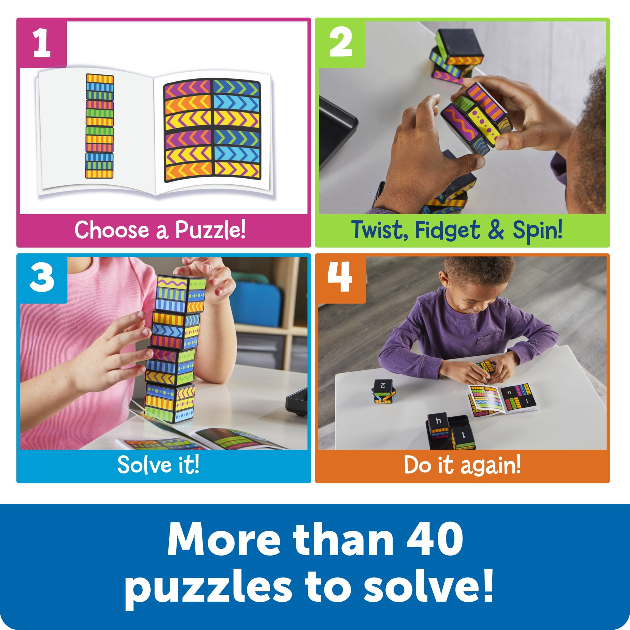 Learning Resources Brainometry Cubed, Brain Teaser Puzzles, Kids Brain Games, Ages 6+