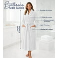 thumbnail image 5 of Dan River Bathrobe for Men and Women One Size Lightweight Cotton Terry Cloth Robe - White, 5 of 10