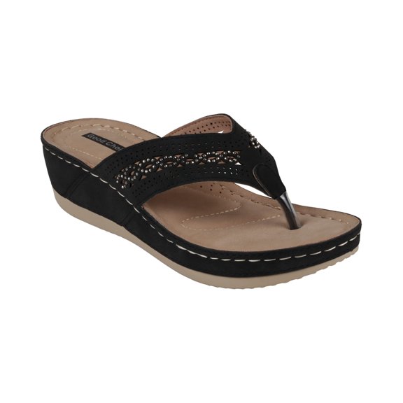 GC Shoes GC Shoes Womens Bari Thong We Black 7M