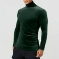 thumbnail image 2 of Wdgfv Men's Solid Color High Neck Long Sleeve Pullover Knitwear Sweater Coat for All Seasons Comfort, 2 of 4