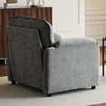 thumbnail image 5 of Oversized Chenille Armchair, 38" Upholstered Accent Chair with Thick Comfort Cushions and High Back for Living Room, Bedroom, Office,Gray, 5 of 11