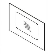 WHIRLPOOL W10894130 RANGE OVEN DOOR OUTER PANEL (BLACK) - OEM PART