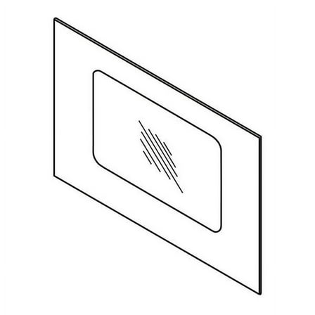 WHIRLPOOL W10894130 RANGE OVEN DOOR OUTER PANEL (BLACK) - OEM PART