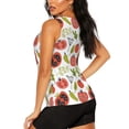 thumbnail image 3 of Uemuo Tomatoes Pattern Workout Tank Tops for Women Breathable Moisture-wicking tank top Sleeveless Running Loose Fit Yoga Tops Active Shirts Sports Gym Exercise, 3 of 9