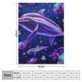thumbnail image 4 of JEUXUS  Purple Humpback Whale Blanket for Couch Bed Throw Blanket, Aesthetic Decorative Blanket for Travel Camping Comfy Blanket, Full Size Blanket, 4 of 6