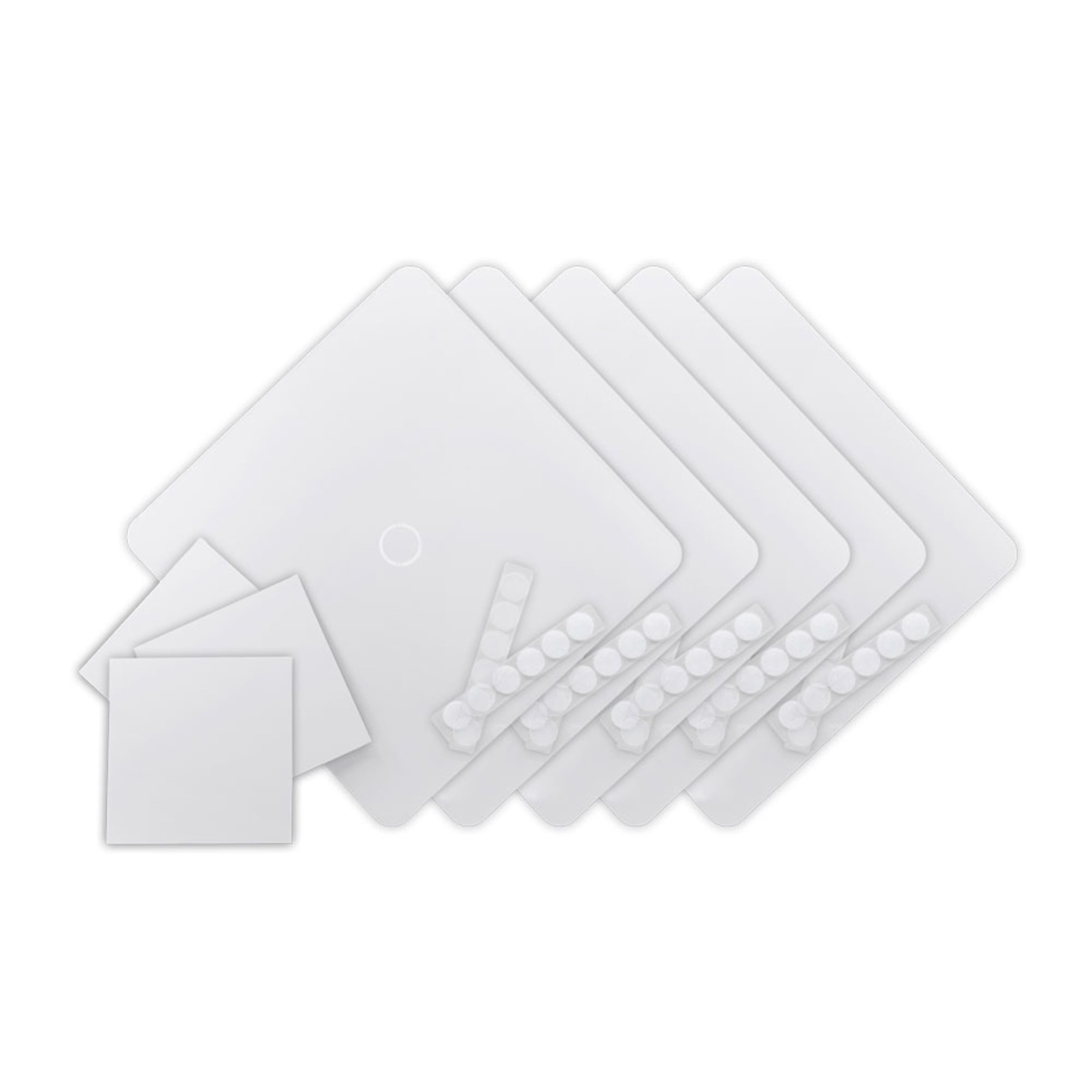 Graduation Cap Topper, Blank Grad Cap Insert for Sublimation, UV-LED, DTF, Vinyl, Rhinestones & Paint, Non-PVC Plastic, White (5 Pack)