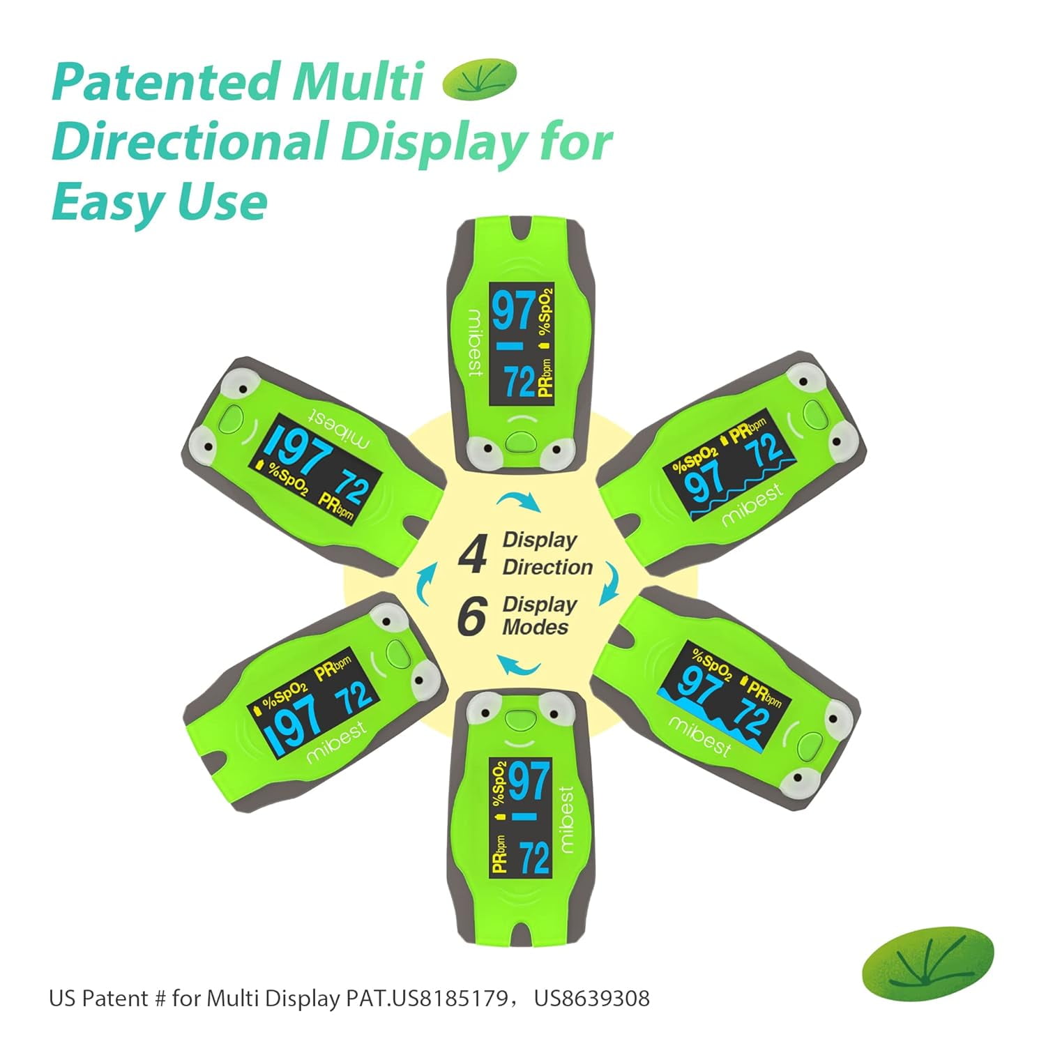 Mibest OLED Frog Pediatric Pulse Oximeter Fingertip – SP02 Pulse Oximeter for Kids – Children Pulse Oximeter with Color OLED Screen - Child O2 Saturation Monitor (Not for Infant or Newborn)