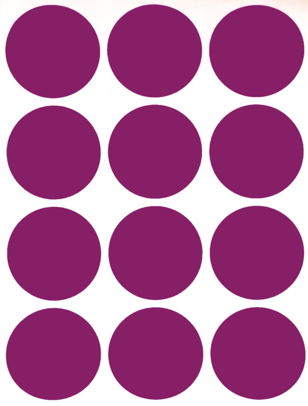 Royal green round labels for color coding in purple 1 5 inch 3 8 cm 