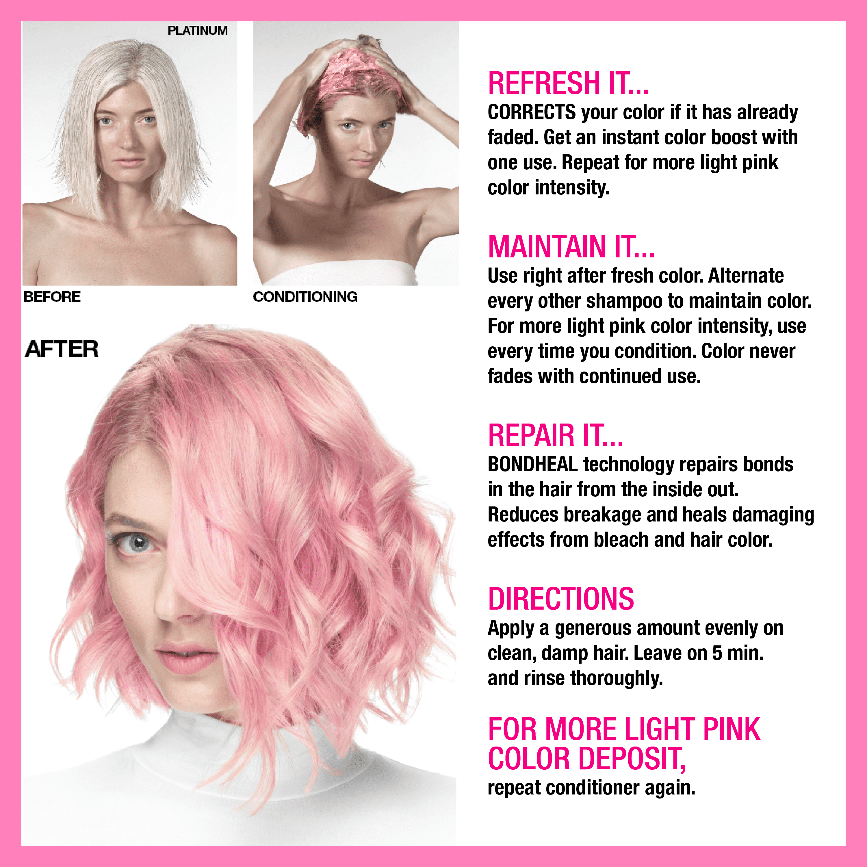  Paradyes Carola Pink Semi Permanent Conditioner Based Hair  Color Enriched with Vegan, Natural and Herbal Hair dyes - lasts up to 8-10  washes (4.2 oz) : Everything Else