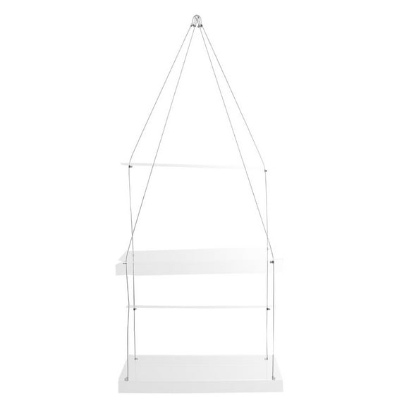 CNKOO Shelf Hanging Shelves Wall Window Rope Rack Planter Acrylic Flower Floating Shelf Flowerpot Storage Herb Display 2 Tier