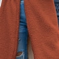 thumbnail image 5 of IROINID Manteau Mi-Long Confortable pour Femme à Revers Cranté, Couleur Unie, Ouvert à l'Avant, Manches Longues, Brun, 5 of 5