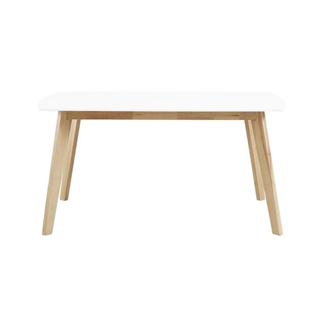 Allora Table à Manger de 60 Pouces en Blanc et Naturel