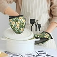 thumbnail image 6 of Pofeuu Lilies Flowers Print Thickened Mini Silicone Oven Mitts Heat Resistant, Rubber Oven Mitt Gloves, Finger Pinch Grips, Pot Holder, Silicone Potholder, 6 of 7