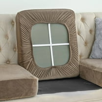 AJKSFHIU Sofa Slipcovers,Velvet Couch Cushion Covers,Stretch Velvet T Cushion Sofa Slipcovers,Individually Sofa Cushion Covers for Cushion Couch Seat,Cushion Covers for Sofa Seat