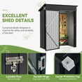 thumbnail image 3 of Bapipro 5' x 3' ft Storage Shed, Outdoor Shed with Lockable Door for Garden, Black, 3 of 8