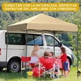 thumbnail image 2 of Toldo Gazebo Plegable Portátil 1.8x1.8m, Carpa de Jardín Impermeable con Protección UV, Panel Lateral, Altura Ajustable, Rápida Apertura para Patio, Fiestas y Eventos - Khaki, 2 of 8