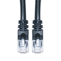 Cat6 Black Ethernet Patch Cable, Snagless - Molded Boot, 20 Foot