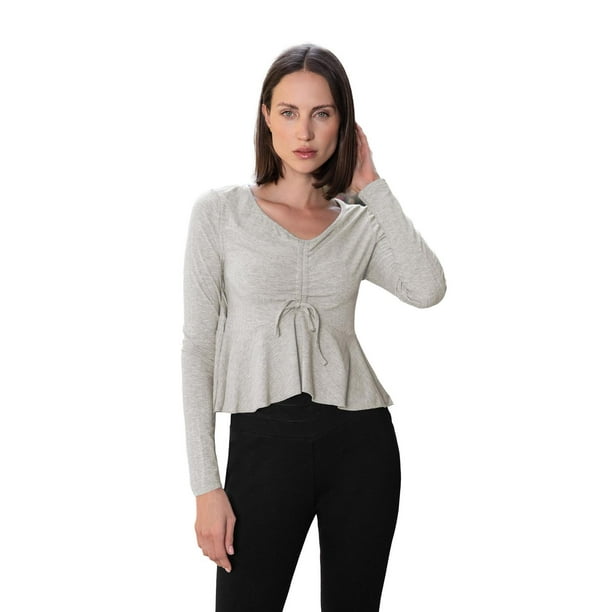 Blusa TARAMY André Badi gris Chica