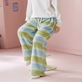 thumbnail image 4 of CAIVO Kids Soft Girls Flannel Sleep Pants Fuzzy Winter Leisure Bottoms For Cozy Comfort Warmth All Season Long Lovely Trousers, 4 of 5