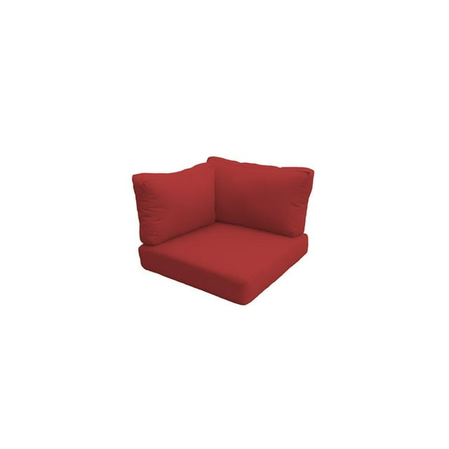 TK Classics Covers for Low-Back Corner Chair Cushions in Terracotta