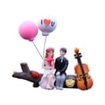 thumbnail image 1 of Decoraciones para el tablero del automóvil, figuras de acción, decoración del automóvil, para regalo recién casados bifurcados, 1 of 9