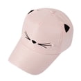 thumbnail image 3 of MKKAS Cute Cat Ears Baseball Hat for Girls, Pearl Bow Student Fashion Cap, Adorable Animal Style Sun Hat, Hats for Kids Girls, Aesthetic Ball Caps, Khaki, 23*17*1, 3 of 3