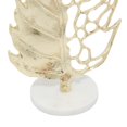 thumbnail image 4 of 9", 10"H Gold Aluminum Metal Leaf Sculpture, by DecMode (2 Count), 4 of 9