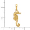 thumbnail image 3 of Auriga Fine Jewelry 14K Yellow Gold Seahorse Pendant for Women (L-26 mm,W-9 mm), 3 of 5