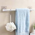 thumbnail image 4 of Spring Tension Rod Holder, 1 Pc Small Transparent Shower Rod Bracket No Drilling, Small Adhesive Tension Curtain Rod Retainer Shower Curtain Rod Holder Shower Wall Hooks, Hole Diameter 1.4 Inch, 4 of 6