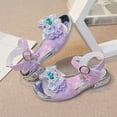 thumbnail image 4 of NOKIO Little Girls' Modern Sandals Children'S Trendy Sandals Children Shoes Fashion Thick Soles With Diamond Butterfly Sandals Summer Open Toe Student Dance Princess Shoes, 4 of 4