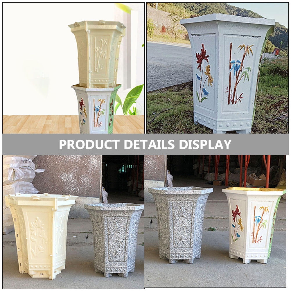 Planter Molds for Concrete Hexagonal Flower Pot Home Office Bonsai