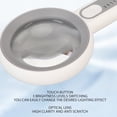 thumbnail image 4 of Magnifying Glass, Ergonomic Long Handle Optical Lens Handheld Illuminated Magnifier Touch Button Rechargeable With 16 LED Lights For Jewelry Coins, 4 of 8