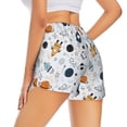 thumbnail image 3 of Bixox Women's Cartoon Planets pattern 2 in 1 Running Shorts - Lightweight Athletic Workout Gym Yoga Shorts Liner with Pockets - XX-Large, 3 of 7